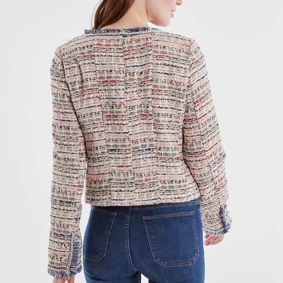 Tweed Jacket in Pink Womens Size XS 525 America - Picture 3 of 14